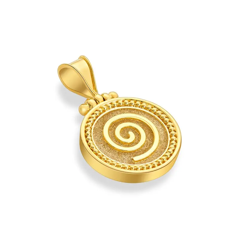 Damaskos Archaic 18K Gold Pendant with Spira