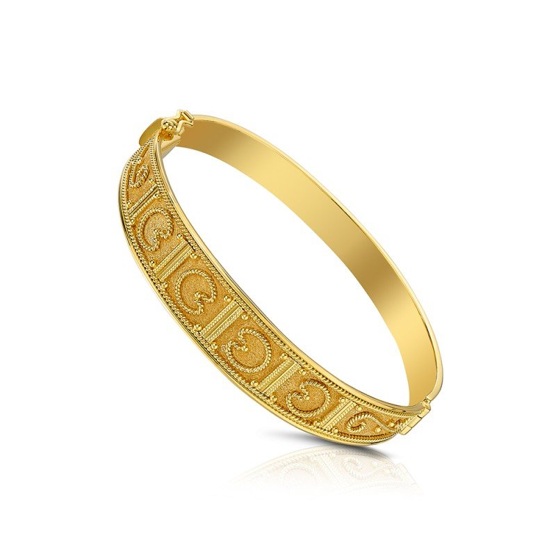 Damaskos Byzantine 18K Gold Bracelet with Granulation