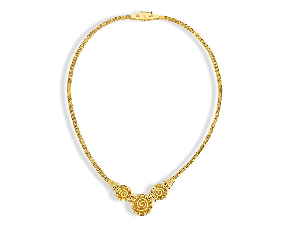 Damaskos Archaic 18K Gold Necklace with Spira