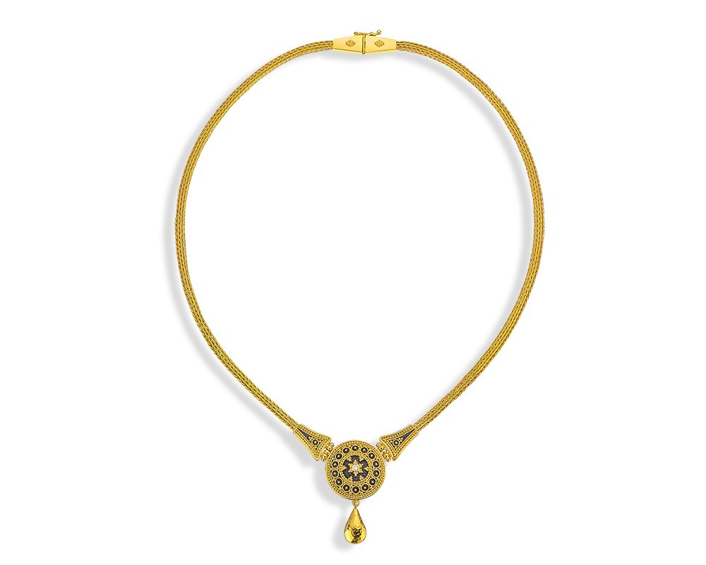 Damaskos Byzantine 18K Gold Necklace with Diamond