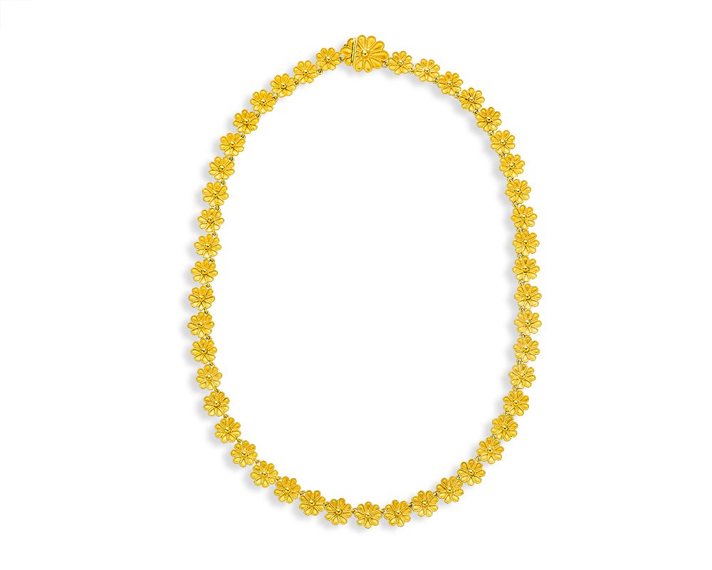 Damaskos Archaic 18K Gold Necklace with Rodakes